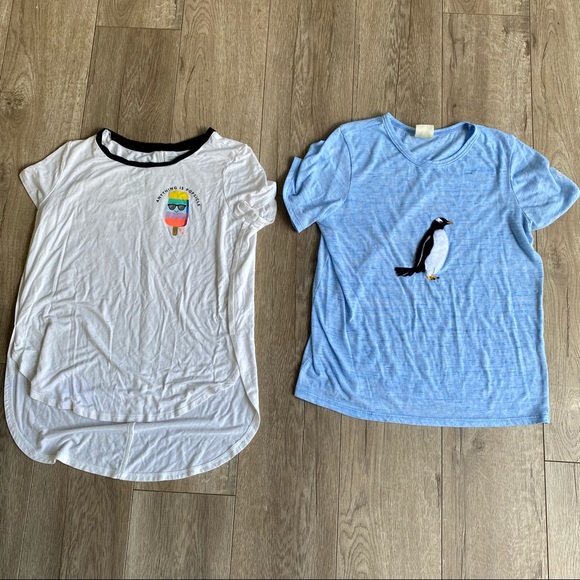 2PCS SZ 10-12 GIRLS TEES GREAT CONDITION - Picture 1 of 8